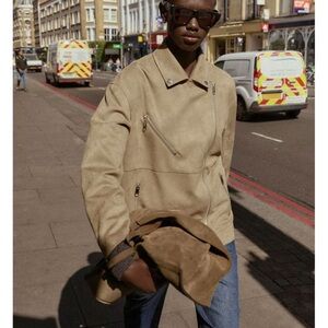 Zara Men's Beige Suede Jacket